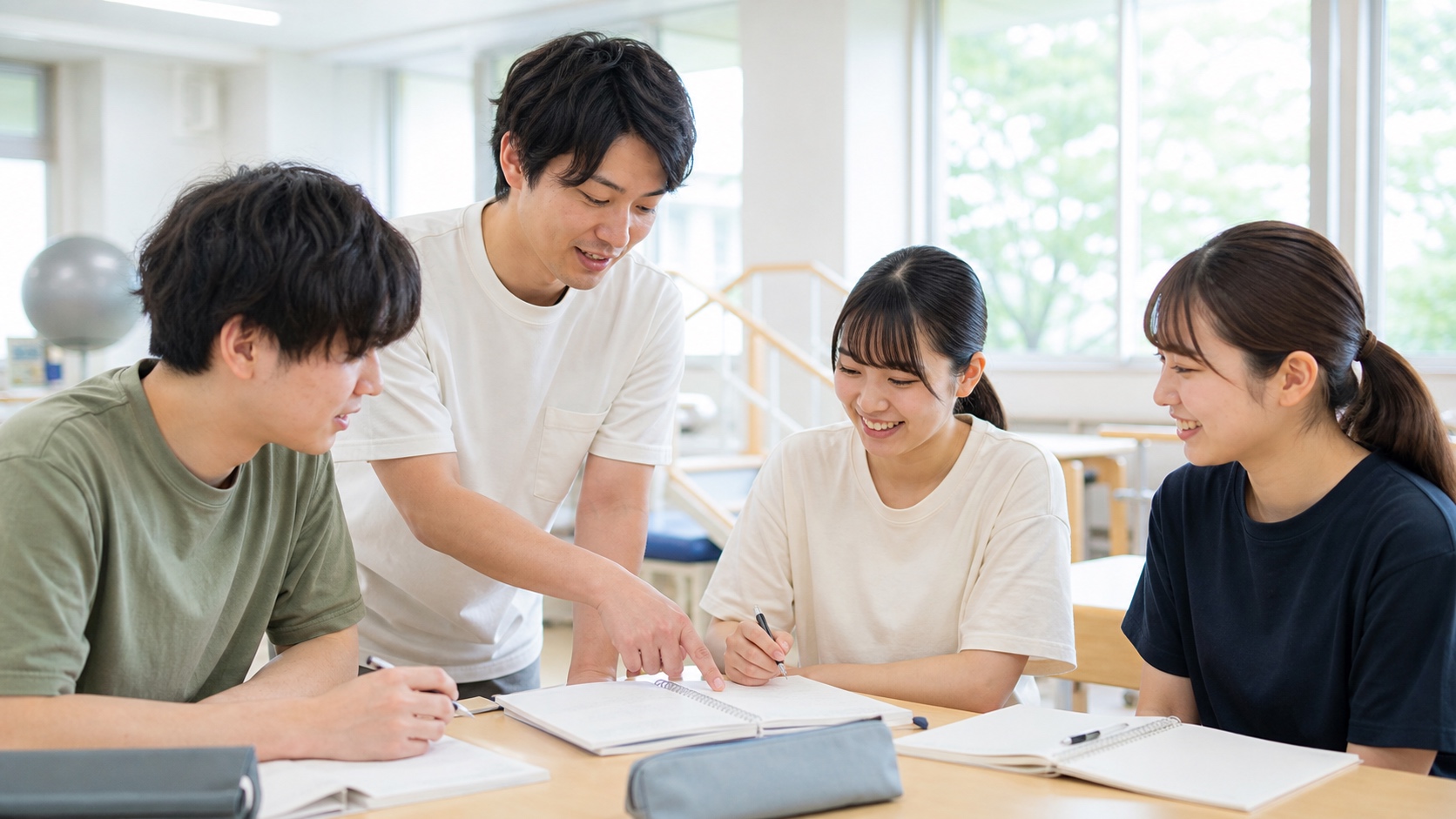 少人数の学生に寄り添って指導する教員